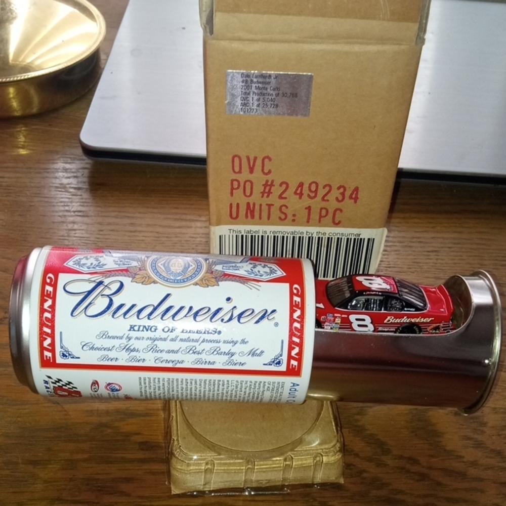 Budweiser Red and White Racing Can Display